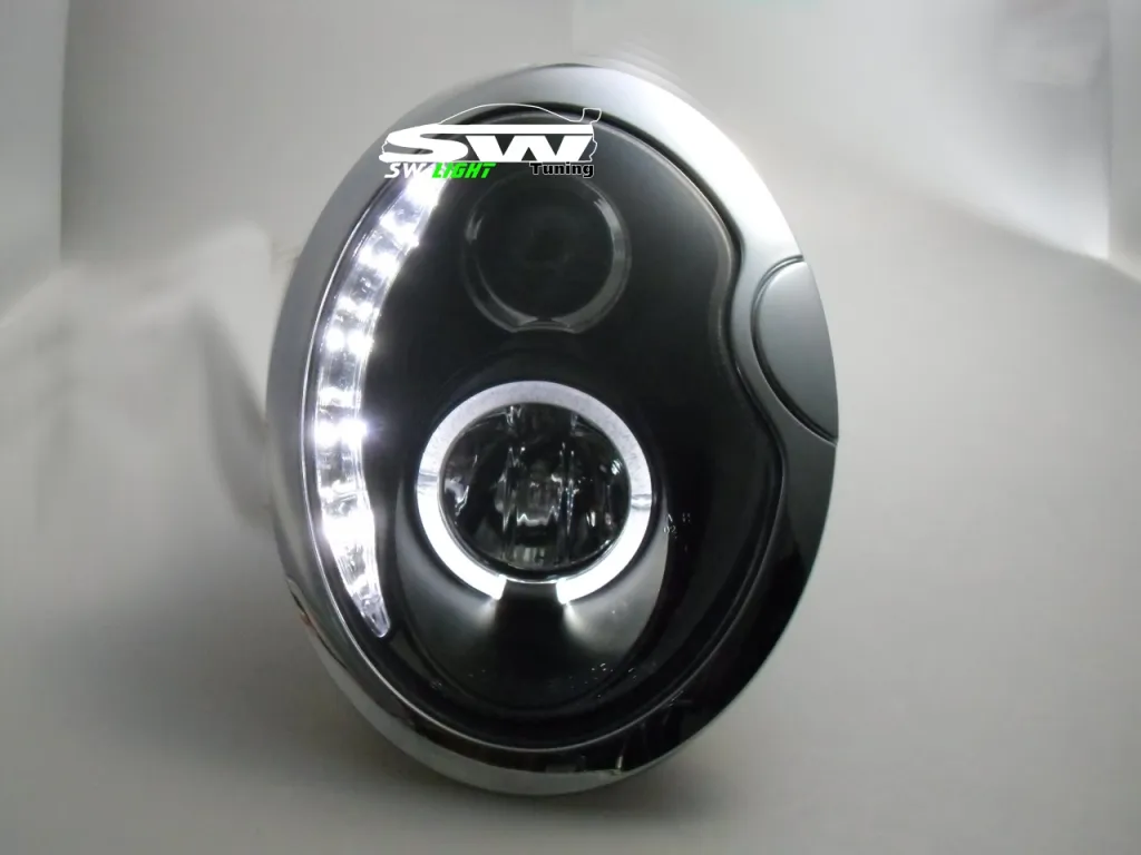 Mini R53 Scheinwerfer SW-Light Scheinwerfer Mini R50/R52/R53 01-04 LED Tagfahrlicht-Optik black