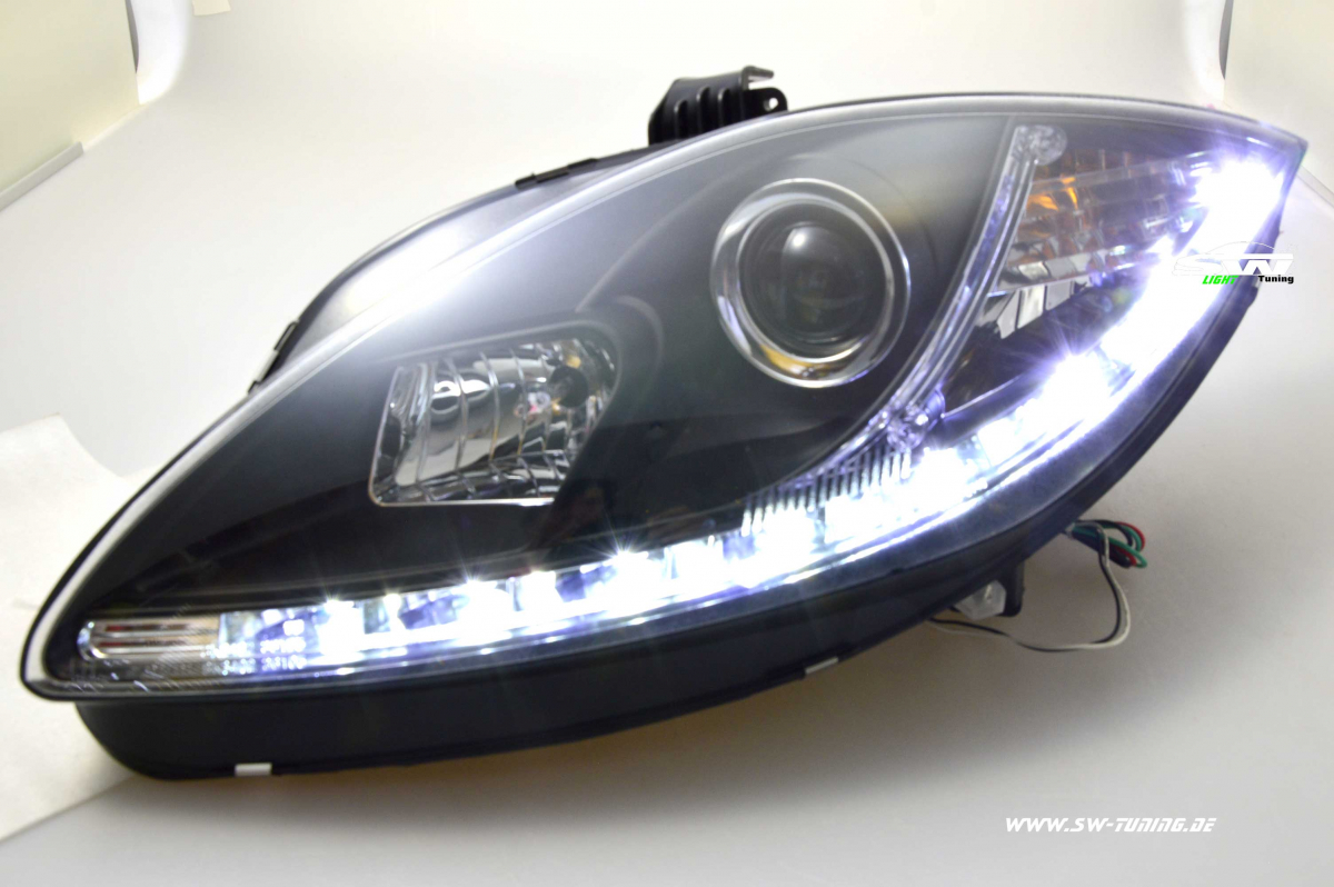 SW-Light headlights Seat Leon 1P1 09-12 Facelift LED positionlight black -  tuning online kaufen