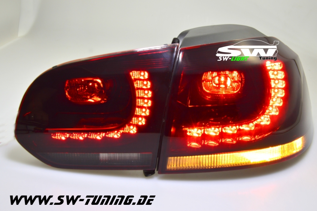 LED Rückleuchten Heckleuchten für VW Golf 6 VI Bj. 2008-2012 Rot/Smoke