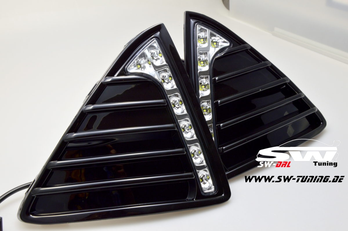 LED daytime running lights Ford Focus Mk3 DYB CB8 1115 chrome tuning
