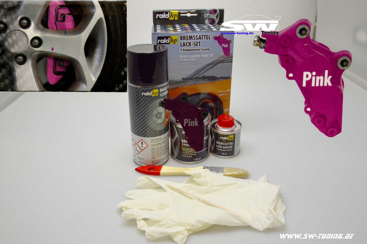 Brake caliper paint set pink 6 Piece Raid 600ml (1l/37,50EUR) tuning