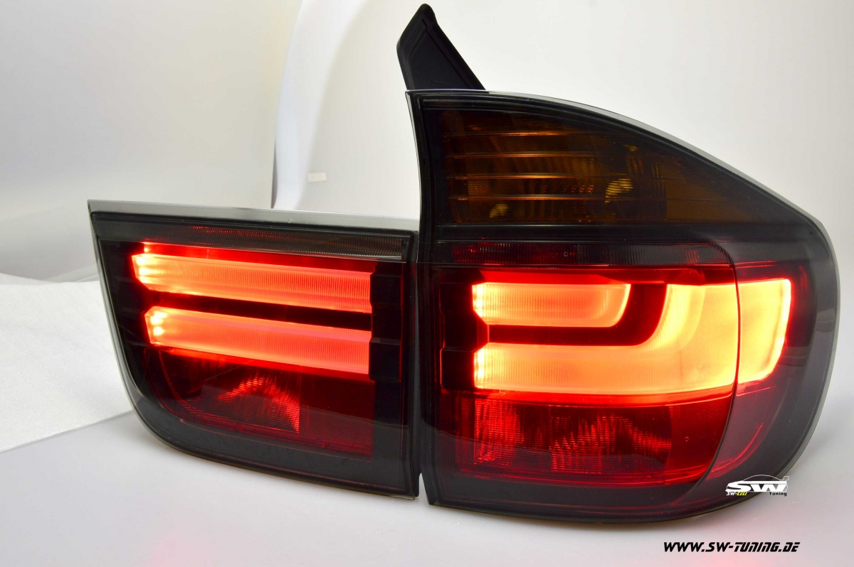 2x Schwarz Rück-Stoßstange LED Reflektor für BMW X5 E70 Rücklicht  Bremsleuchte