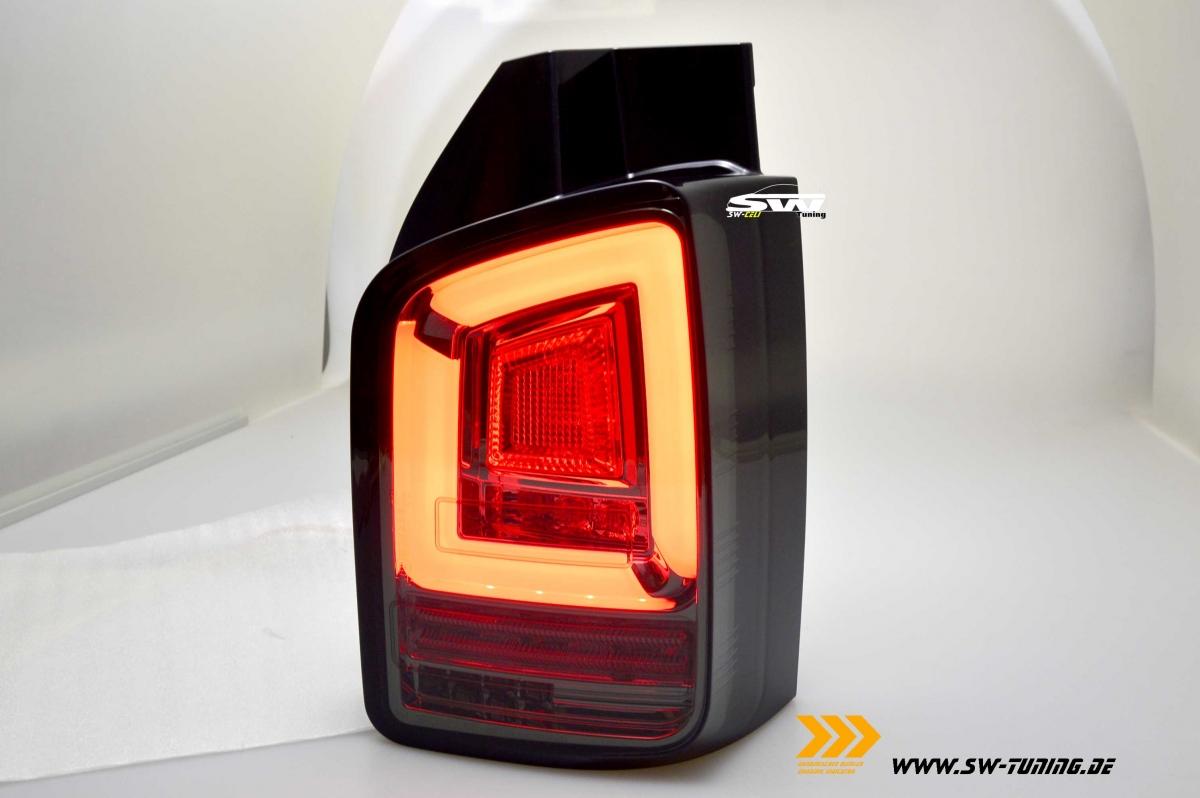 SW-Celi LED Rückleuchten für VW T5 Typ 7H 7E 03-15 Black/smoke  White-Lightbar Flügeltüren - tuning online kaufen