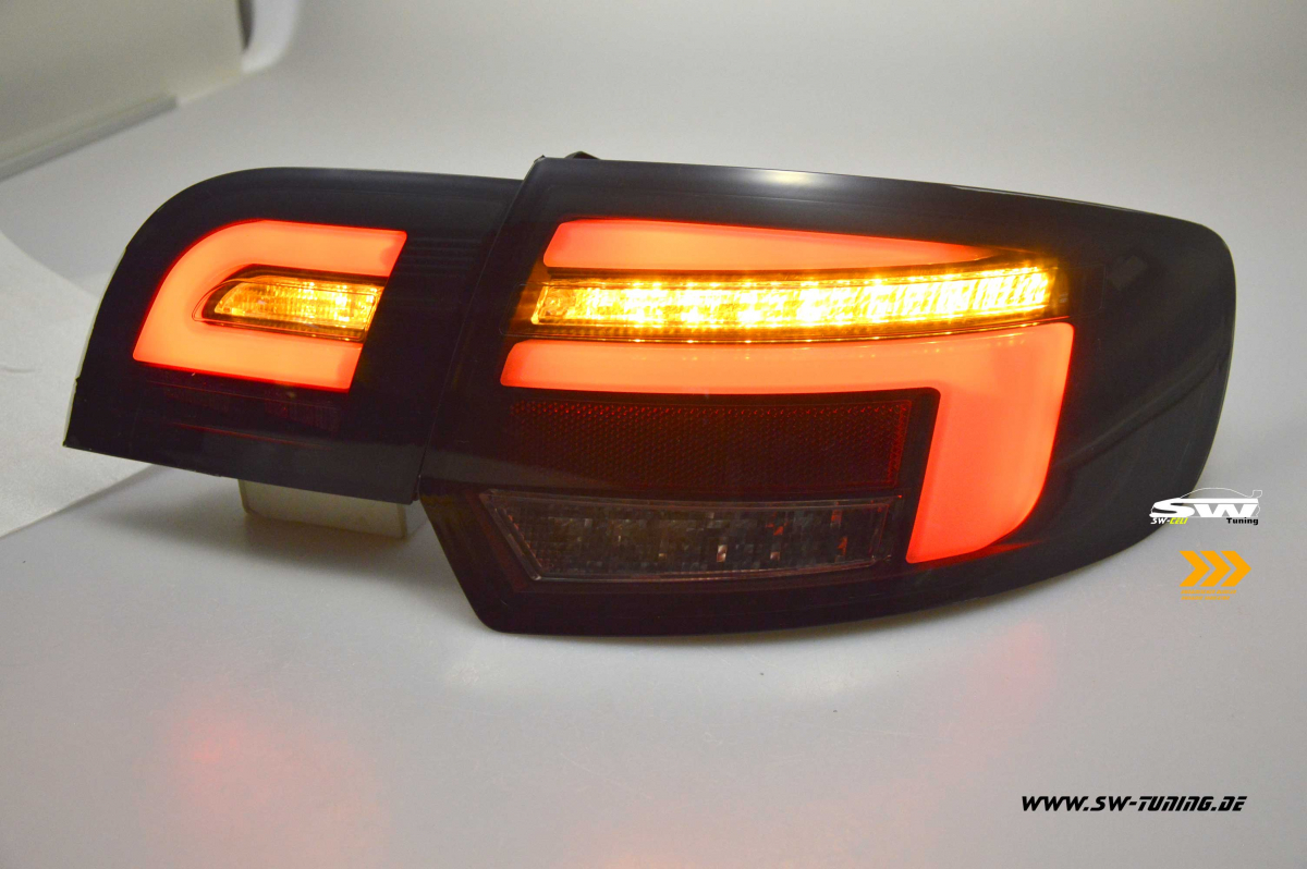 Voll LED Lightbar Design Rückleuchten für Audi A3 8P Sportback 03-08 rauch  mit dynamischem Blinker