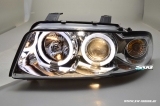 Angel Eye headlights for AUDI A4 B5 95-98 LED 2 halo rims chrome