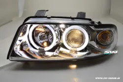 Angel Eye Scheinwerfer für AUDI A4 B5 95-98 LED Standlichtringe chrom