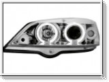 Angel Eye Scheinwerfer passend fr Opel Astra G LED 2 Standlichtringe chrom