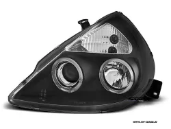 Angel Eye headlights for Ford KA Mk1 96-08 LED 2 halo rims black