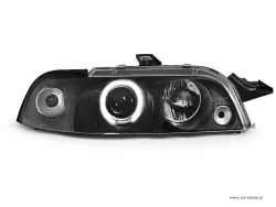 angel eye headlights Fiat Punto Typ 176 93-99 LED halo rim black