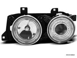 Angel Eye headlights BMW E32 E34 5 series 89-95 2 parking light rings chrome
