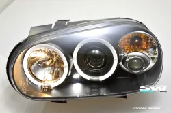 Angel Eye headlights for VW Golf IV LED 2 halo rims black