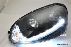 SW-DRL Scheinwerfer für VW Golf 5 LED Tagfahrlicht R87 black
