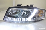 SW-DRL headlights for Audi A4 8E 01-04 LED daytime-running-lamp chrom