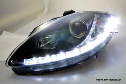 SW-DRL headlights Seat Leon 05-09 daytime-running-lamp black