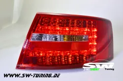 SW-Light LED Rückleuchten passend für Audi A6 4F Limousine 04-08 red/chrystal (6Pin)