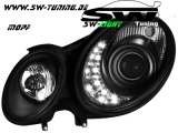 SW-Light headlight Mercedes Benz E-Class W211 06-08 black Facelift