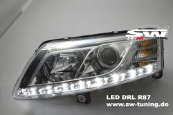 SW-DRL headlights AUDI A6 4F 04-07 REAL Daytime Runing Light chr