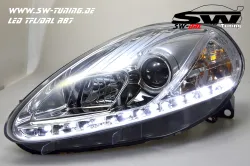 SW-DRL headlights Fiat Grande Punto 199 08-09 LED DRL chrome