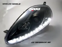 SW-DRL headlights Fiat Grande Punto Typ 199 05-08 LED drl R87 Black