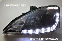 SW-DRL headlights Ford Focus Mk1 01-04 with led drl black