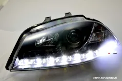 SW-DRL Scheinwerfer Seat Ibiza 6L 03-08 LED Tagfahrlicht R87 black
