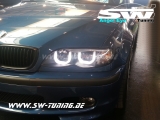 Angel Eye headlights BMW E46 01-05 LCI sedan 2 U-shaped position lights black