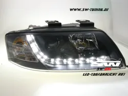 SW-DRL Scheinwerfer AUDI A6 4B 97-01 LED Tagfahrlicht R87 Black