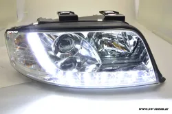 SW-DRL Scheinwerfer AUDI A6 4B 97-01 LED Tagfahrlicht R87 chrome