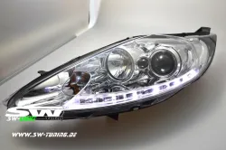SW-Light headlights suitable for Ford Fiesta Mk7 JA8 08-12 led positionlight chrome
