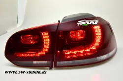 SW-Light LED Taillights R-Look suitable for VW Golf VI 2008-2012 red/crystal