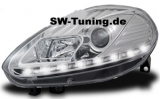 SW-DRL headlights for Fiat Punto EVO 10-13 Chrome LED daytime running
