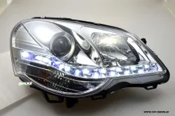 SW-Light Scheinwerfer VW Polo 9N3 05-09 LED Standlicht chrome