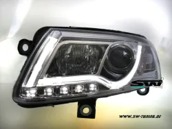 SW-LTube Scheinwerfer passend für Audi A6 4F 04-08 LED Lighttube chrome