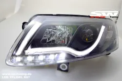SW-DRLTube HID headlights AUDI A6 4F 04-07 LED DRL/Lighttube black