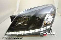 SW-DRL headlight Opel Astra H 04-09 LED-dlr black