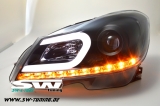 SW-Ltube headlights Mercedes C-Class W204 11-15 Facelift LED Lighttube black