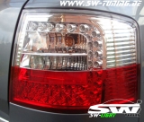 SW-Light LED Rckleuchten passend fr Audi A6 4B Avant C5 97-05 red/clear