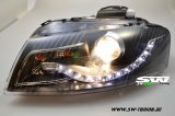 SW-Light headlights suitable for AUDI A3 8P 2003-2008 LED positionlight black