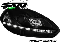 SW-Light headlight Fiat Punto Type 199 08-09 LED positionslight LWR black