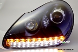 SW-Light Xenon Scheinwerfer passend fr Porsche Cayenne I 955 9PA 02-07 LED Standlicht black