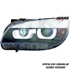SW-DRLTube Xenon D1s Scheinwerfer fr BMW X1 E84 13-15 3D LED TFL-Standlichtringe black