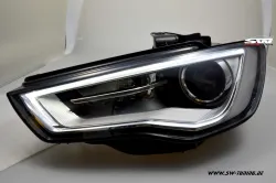 SW-DRLTube headlights for Audi A3 Type 8V 13-16 LED DRL R87 black/chrome