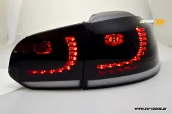 SW-Celi LED taillights for Golf 6 08-12 black/smoke/white with LED wiper indicator
