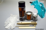 brake caliper paint set ocean turquoise 7 pieces Foliatec 575ml (1l/52,09EUR)
