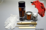 brake caliper paint set red racing rosso matt 7 pieces Foliatec 575ml (1l/52,09EUR)
