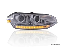 SW-Headlights for Polo VI AW 18-21 LED Wiper Turn Signals chrome Silver-U-Line