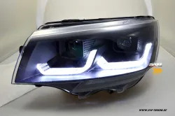 SW-DRLTube headlights suitable for VW T6.1 20-23 LED Lighttube DRL R87 black dynamic indicator