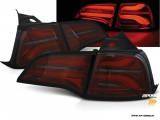 SW-Celi LED Rckleuchten passend fr Tesla Model 3 Typ 003 19-24 / Model Y 21-24 cherry red smoke Lightbar