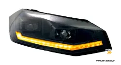 SW-Light Scheinwerfer für VW Polo 6 Typ AW 18-21 LED Wischblinker Black