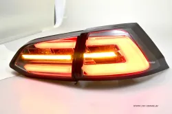 SWCeli LED Rückleuchten passend für Golf 7.5 Facelift Variant Kombi 18-20 smoke LED Wischblinker für OE LED